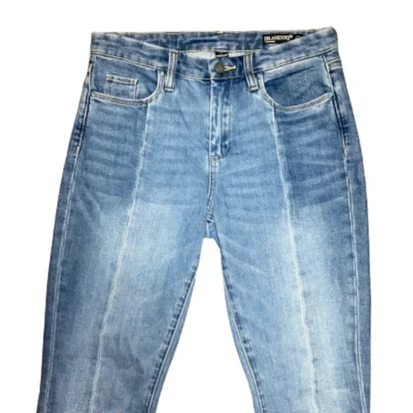 BLANK NYC Women’s Size 27 R Santa Fe Bond Midrise Split Hem Skinny Blue Jeans - Picture 5 of 16
